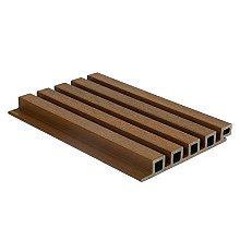 NewTechWood HKC co-extrusie wand bekleding castellation 25 profiel, 2,5 x 19,5 x 290 cm, Teak.
