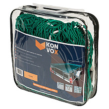 Konvox Aanhangwagennet met hoeklus en elastiek 1,6 x 3m groen