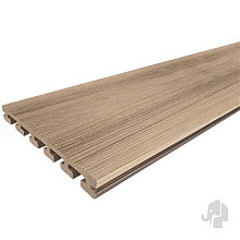 Eva-Last vlonderplank (clip) houtcomposiet FSC 25x210x4000mm I-series Eiken houtnerf/gevlamd