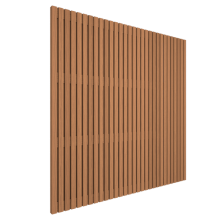 Thermovision Ayous geschaafd latten scherm, recht horizontaal/verticaal, 180 x 180 cm.