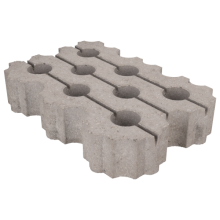 Grastegel 41x61x12 cm MP grijs vlak 4st/lg