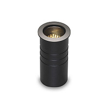 Peral | rond zwart grondspot | warmwit | 2 watt | OutdoorPro+ | 12 volt