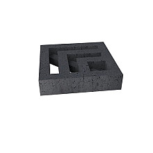 Grasbetontegel Leaf 80x80x10 cm Antraciet