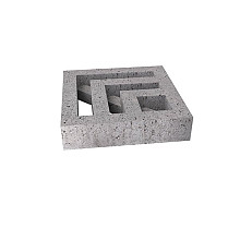 Grasbetontegel Leaf 80x80x10 cm Grijs