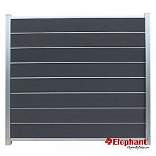 Modular composiet schuttingscherm Rock Grey/ alu 180x174cm
