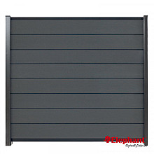 Modular composiet schuttingscherm Rock Grey/ antra 180x174cm