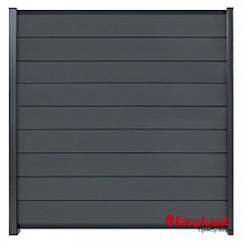 Modular composiet schuttingscherm Rock Grey/ antra 180x195cm
