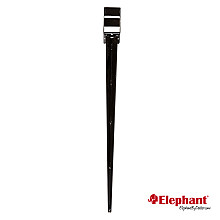 Gepunte paalhouder antraciet gepoedercoat 7.2x7.2x90 cm (tbv 7x7cm palen)