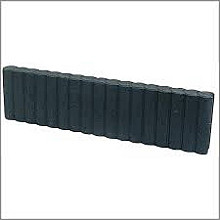 Rondobandpalissade 8x25x100 cm zwart