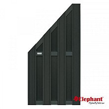 Composiet schuttingscherm Design antraciet 90x93/180cm