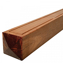 Dekkerhout paal met diamantkop 11x11x305cm