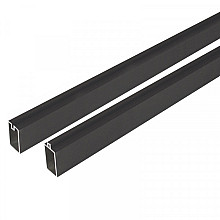 Aluminium start- en afsluitlijst 2x2,5x180cm antraciet gepoedercoat