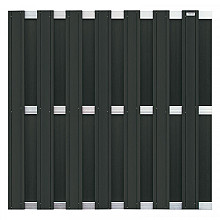 Composiet schuttingscherm Design antra/alu 180x180cm