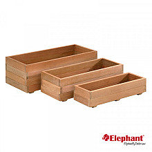 Domino bloembak 90x40x29 cm hardhout ge-olied