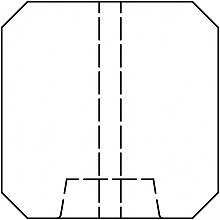 Betonpaal glad met diamantkop 10 x 10 x 280 cm, antraciet gecoat, eindpaal