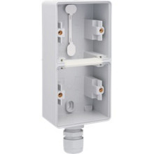 Hydro opbouwdoos 2V verticaal + M20 ingang + wartel grijs type 700-84251