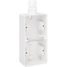 Hydro opbouwdoos 2V verticaal + M20 ingang + wartel wit type 701-84251