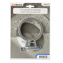 80MM BEUGEL+PEN M8 GRIJS 2ST SK