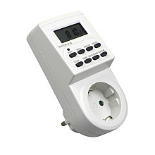 Tijdschakelklok digitaal 7x24uur - wit