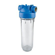 Atlas Filtri filterhuis, type DP 10 Mono OT TS, transparante klok, 2x messing binnendraad, 1