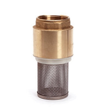 Veerbelaste voetklep, messing, binnendraad, 1