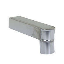 NTZ Zinken stadsuitloop, rechthoekig x ronde uitloop 60x80mm, Ø80mm