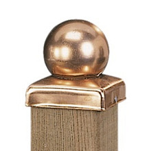 Paalornament bol op plaat 7x7 cm (diverse kleuren)