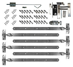 Beslagset blank verzinkt, opgeklampte deur dubbel XL