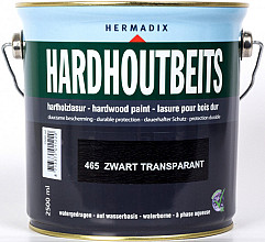 Hardhoutbeits 465 transparant zwart