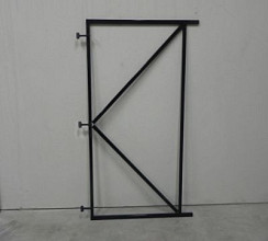 Verstelbaar poortframe zwart gepoedercoat 100x180 cm