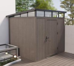 NewTechWood HKC berging 220x210x265cm Silver Gray, enkele deur