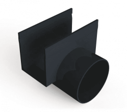 ACO SlimLine zijuitloop 80mm