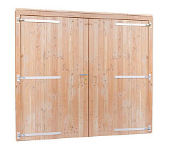 Douglas dubbele dichte deur extra breed inclusief kozijn 254 x 208 cm (diverse kleuren)