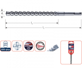 Hamerboor SDS+ Quattro-X (diverse maten)
