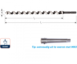 Slangenboor Gold-line Azobe (diverse maten)