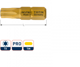 PRO Schroefbit Torx TiN-gecoat (diverse maten)