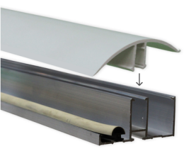 Vario aluminium zijprofiel incl. pvc kliklijst - 2,5 mtr