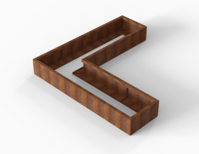 Bloembak corten Module+ L-vorm (diverse maten)