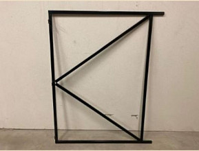 Verstelbaar poortframe 1200x1550mm zwart gepoedercoat