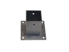 Paalhouder met plaat 101x101x150 2,5mm vuurverzinkt