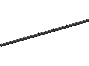 Hillfence metalen paal, inclusief aansluitingset en afdekkap, 6 x 4 x 240 cm, zwart.