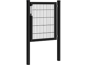 Hillfence metalen enkele poort Premium-line inclusief slot, 100 x 100 cm, zwart.