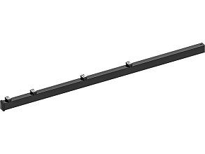 Hillfence metalen paal, inclusief aansluitingset en afdekkap, 6 x 4 x 160 cm zwart