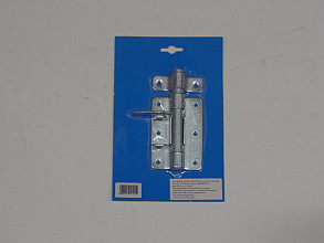 Hangslotgrendel op kaart 100x70x2 mm galvanisch verzinkt