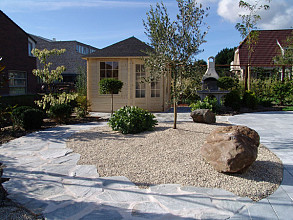 Balkan flagstones 2-4 cm dik, gekloofd