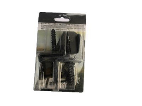 L-beslag zwart set van 4 st.