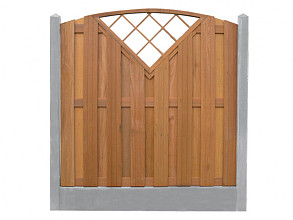 Betonpaal glad met diamantkop 10 x 10 x 280 cm, grijs ongecoat, tussenpaal.