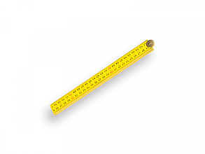 Duimstok 1 meter glasfiber geel.
