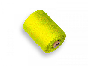 Uitzetkoord Nylon, 1,5 mm dik, fluor geel, 200 meter, gevlochten koord.