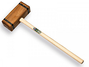 Sleg, rechthoek model, met ovale steel 100 cm.